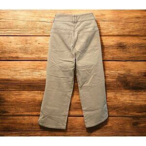 Duck Head Petites Stretch Womens Khaki Capri Pants Size 00P Beige Zip Pockets